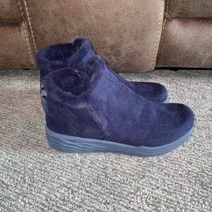 Ryka Noelle Next Blue Water Repellent Arch Support Ankle Zip Bootie Women's 11M